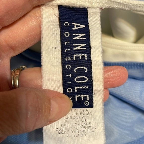 Anne Cole 90s Light Blue Swimsuit, made in USA, Size 10 - Picture 8 of 9